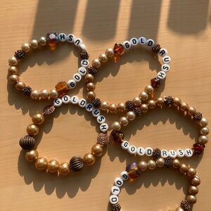 Gold rush Taylor swift eras tour bracelets with Letter Beads